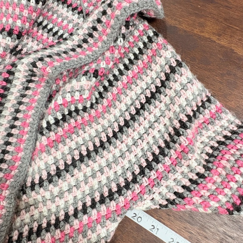 Handmade Crochet Cape Cardigan Medium Indie Boho Hippie Festival Folk Cottage - Picture 7 of 11